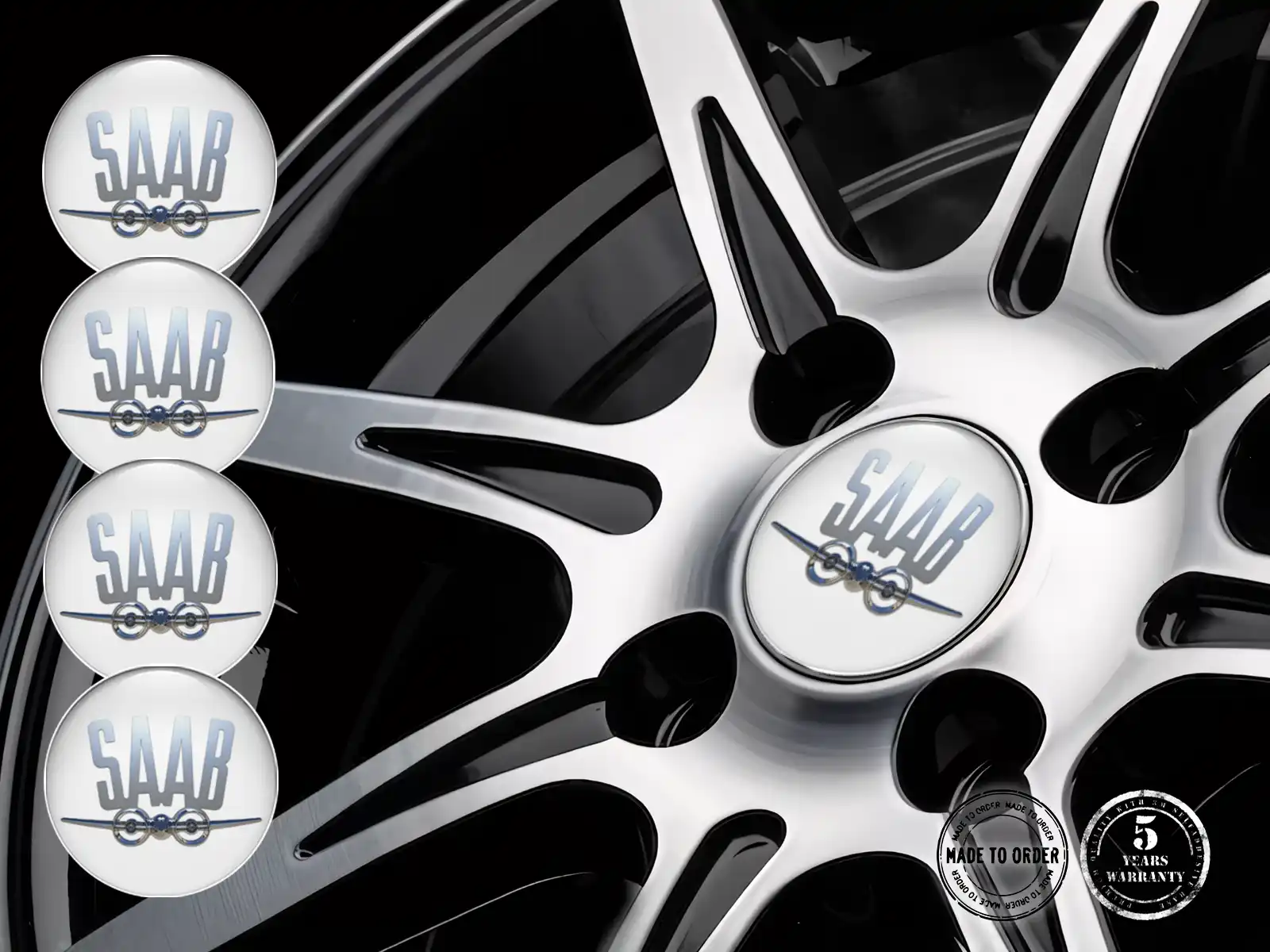 Saab Gewölbte Sticker Individuell Stellar Momentum Wave
